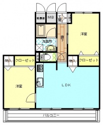 2LDK:56.92㎡